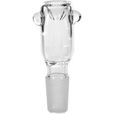 LA Pipes Custom Cylinder Bong Bowl in Clear Borosilicate Glass with 14mm Male Joint - Front View