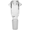 LA Pipes Custom Cylinder Bong Bowl in Clear Borosilicate Glass with 14mm Male Joint - Front View