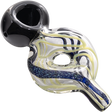 LA Pipes Dichro Donut Slime Hand-Pipe in Green Slyme, 4.5" Borosilicate Glass, USA Made