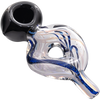 LA Pipes Dichro Donut Slime Hand-Pipe in Purple Slyme with deep bowl, side view on white