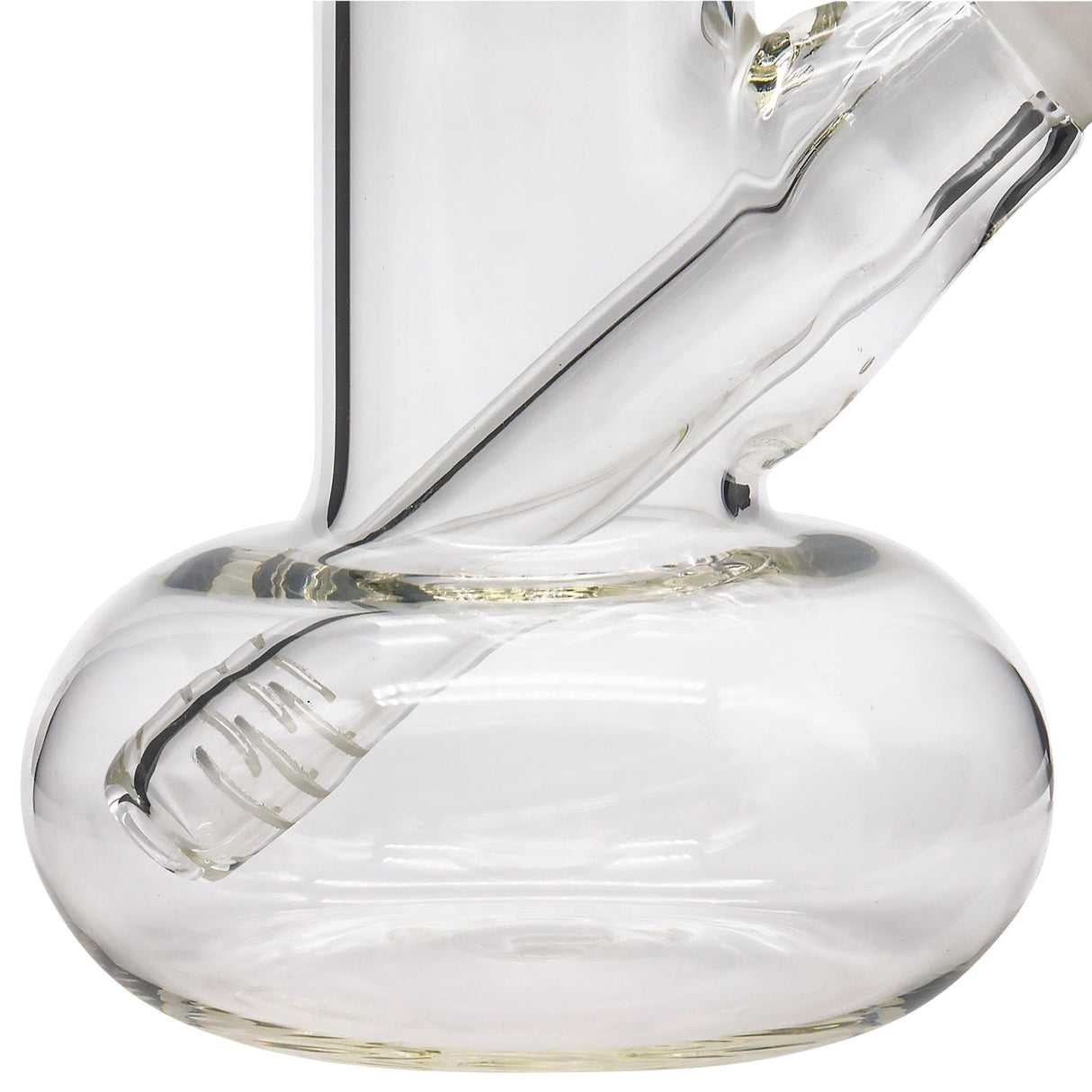 Close-up of LA Pipes Donut Base Bong in Borosilicate Glass, 45 Degree Joint, USA Made