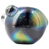 LA Pipes Dichro Spoon Pipe with Clear Marbles, Borosilicate Glass, 4" Length
