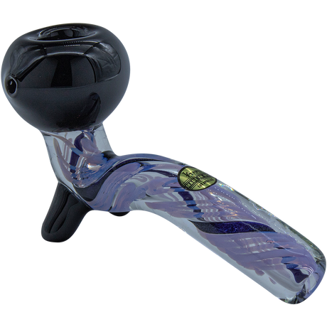 LA Pipes "Galactic Storm" Slime & Dichro Sherlock Pipe, 4.35" Borosilicate Glass, Side View