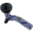 LA Pipes "Galactic Storm" Slime & Dichro Sherlock Pipe in Purple Slime Variant, Angled Side View