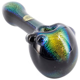 LA Pipes Dichroic Galaxy Hand-Pipe with Spoon Design, 4" Borosilicate Glass, USA Made