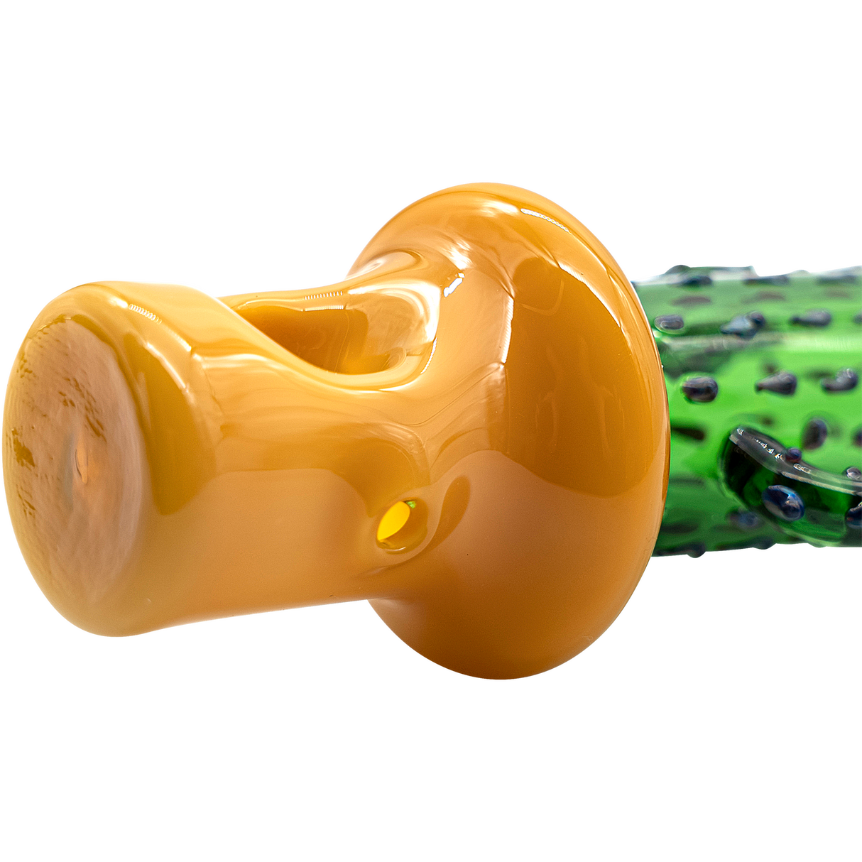 LA Pipes Glass Saguaro Cactus Pipe in Green, 5" Spoon Design, Borosilicate Glass