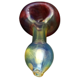LA Pipes HP1 Spoon - Borosilicate Glass Hand Pipe with Swirl Design, Front View