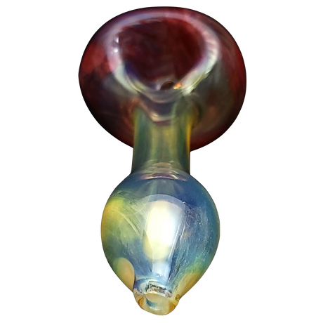 LA Pipes HP1 Spoon - Borosilicate Glass Hand Pipe with Swirl Design, Front View