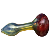 LA Pipes HP1 Spoon Hand Pipe - Borosilicate Glass with Swirl Design - Side View