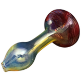 LA Pipes HP1 Spoon - Borosilicate Glass Hand Pipe with Swirl Design - Side View