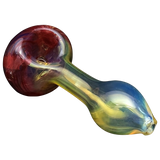 LA Pipes HP1 Spoon Hand Pipe in Borosilicate Glass with Swirl Design - Top View