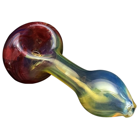 LA Pipes HP1 Spoon Hand Pipe in Borosilicate Glass with Swirl Design - Top View