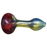 LA Pipes HP1 Spoon Hand Pipe in Red Borosilicate Glass - Side View