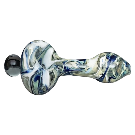LA Pipes HP2 Spoon - Borosilicate Glass Hand Pipe with Swirl Design