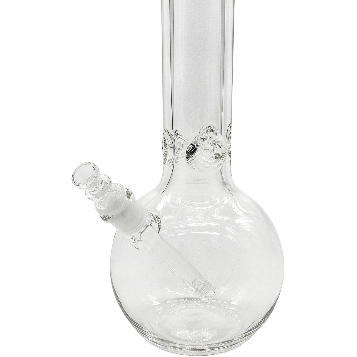 LA Pipes "Iron Mace" 9mm Thick Glass Bubble Bong with 45 Degree Joint - Front View
