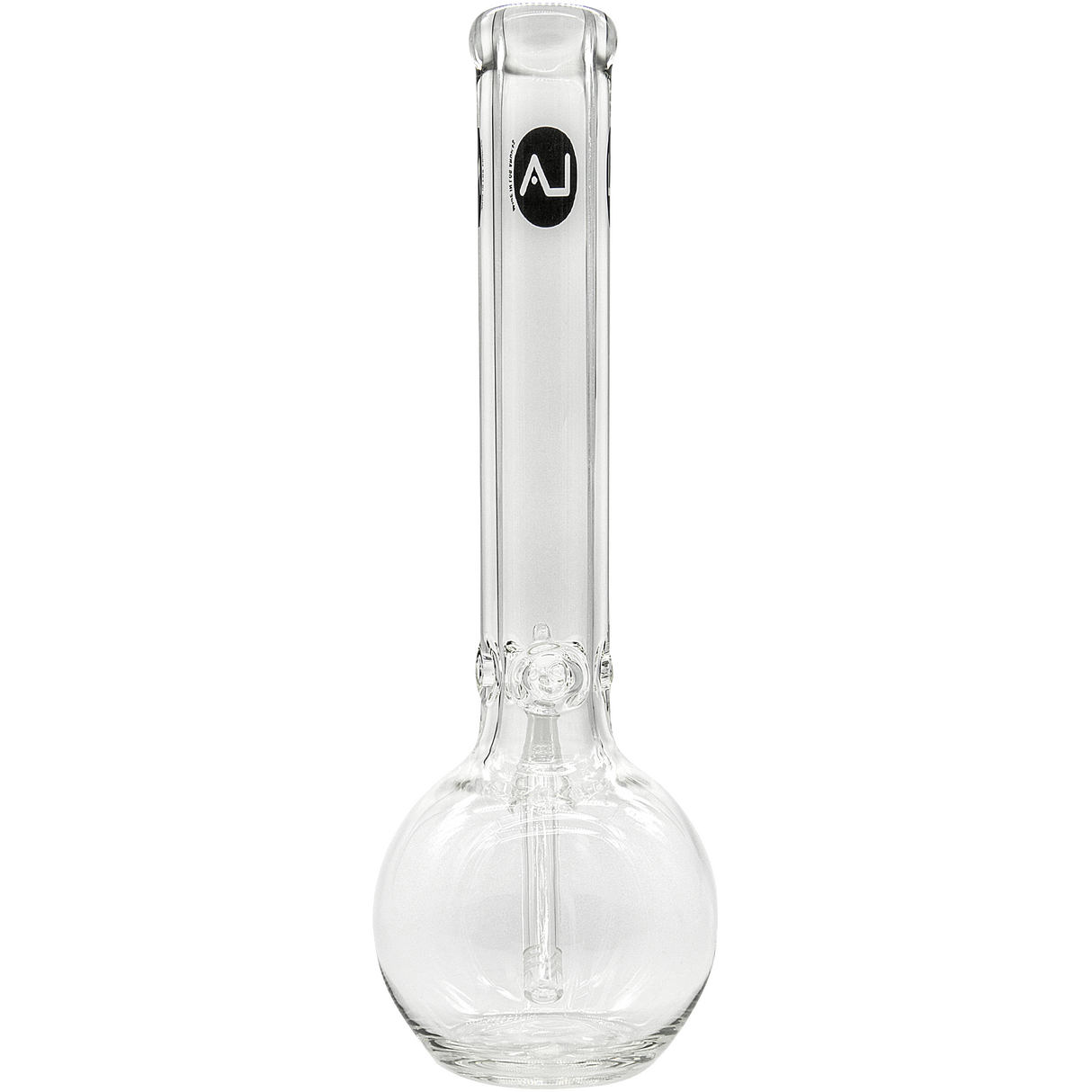 LA Pipes "Iron Mace" Heavy 9mm Bubble Bong, 18" Height, 45 Degree Joint, Front View