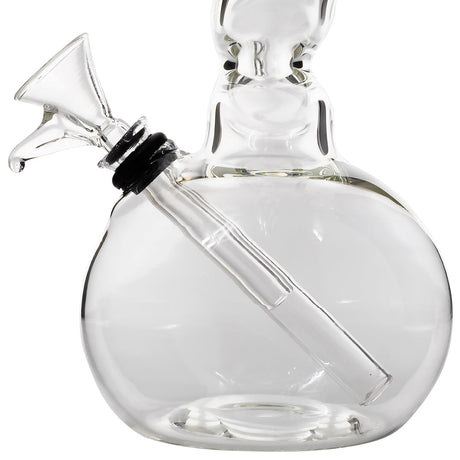 LA Pipes "Jane's Ladder" Clear Zong Bong, 32mm Diameter, Side View on White Background
