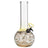LA Pipes "Jupiter" Bubble Base Bong in Black with Clear Borosilicate Glass - Front View