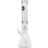 LA Pipes "King Bong" 9mm thick glass beaker bong with shower-head percolator, clear, 16" tall