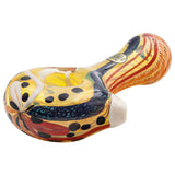 LA Pipes "Pancake" Dichroic Glass Pipe with Color-Changing Design, Side View