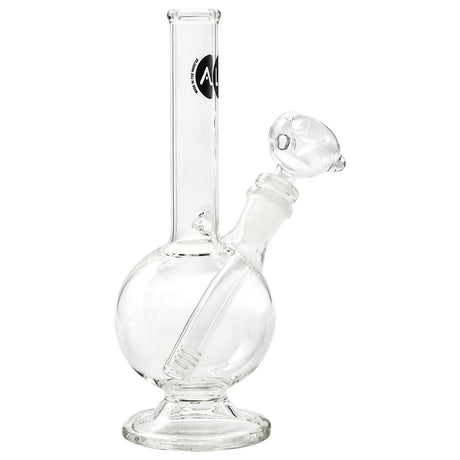 LA Pipes Pedestal Basic Bong, 8" tall, 45-degree joint, 18-19mm, borosilicate glass, front view
