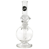 LA Pipes Pedestal Basic Bong in Clear Borosilicate Glass with 45 Degree Joint
