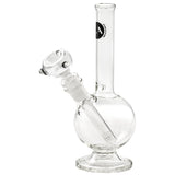 LA Pipes Pedestal Basic Bong with Bubble Design, 8" Height, 45 Degree Joint Angle, Front View