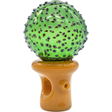 LA Pipes Peyote Cactus Glass Pipe for Dry Herbs, 4" Borosilicate Spoon Design