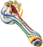 LA Pipes Rainbow Ripper Spoon Pipe for Dry Herbs, 4.35" Borosilicate Glass, USA Made