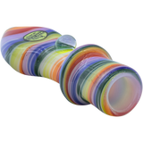 LA Pipes "Rainbow Tornado" Chillum Pipe, 3" Borosilicate Glass, USA Made, For Dry Herbs