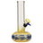 LA Pipes Raked Bubble Bong with Fumed Base in Blue, Side View on White Background