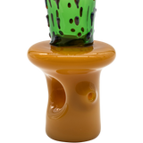 LA Pipes San Pedro Cactus Glass Pipe, 5" Spoon Design, Borosilicate, Front View