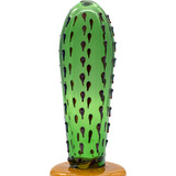 LA Pipes San Pedro Cactus Glass Pipe, 5" Spoon Design, Green Borosilicate Glass, USA Made