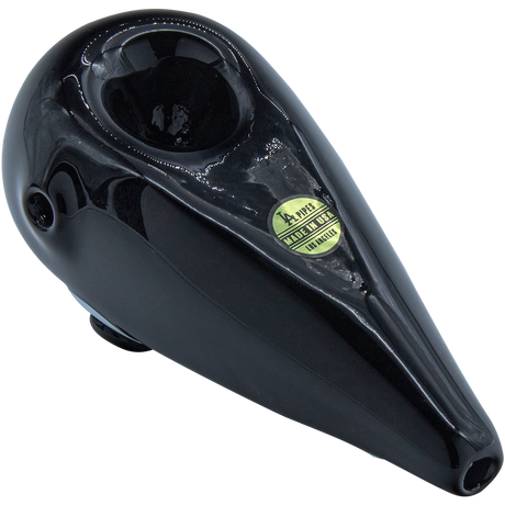 LA Pipes "Scream in Horror" Hand-Pipe, 4" Borosilicate Glass, USA Made, For Dry Herbs - Side View