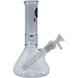 LA Pipes "Shortstop" Beaker Bong in Borosilicate Glass, 10" Height, Front View