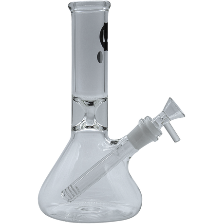 LA Pipes "Shortstop" Beaker Bong in Borosilicate Glass, 10" Height, Front View