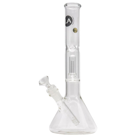 LA Pipes Beaker Bong with Single Showerhead Perc, Borosilicate Glass, Front View