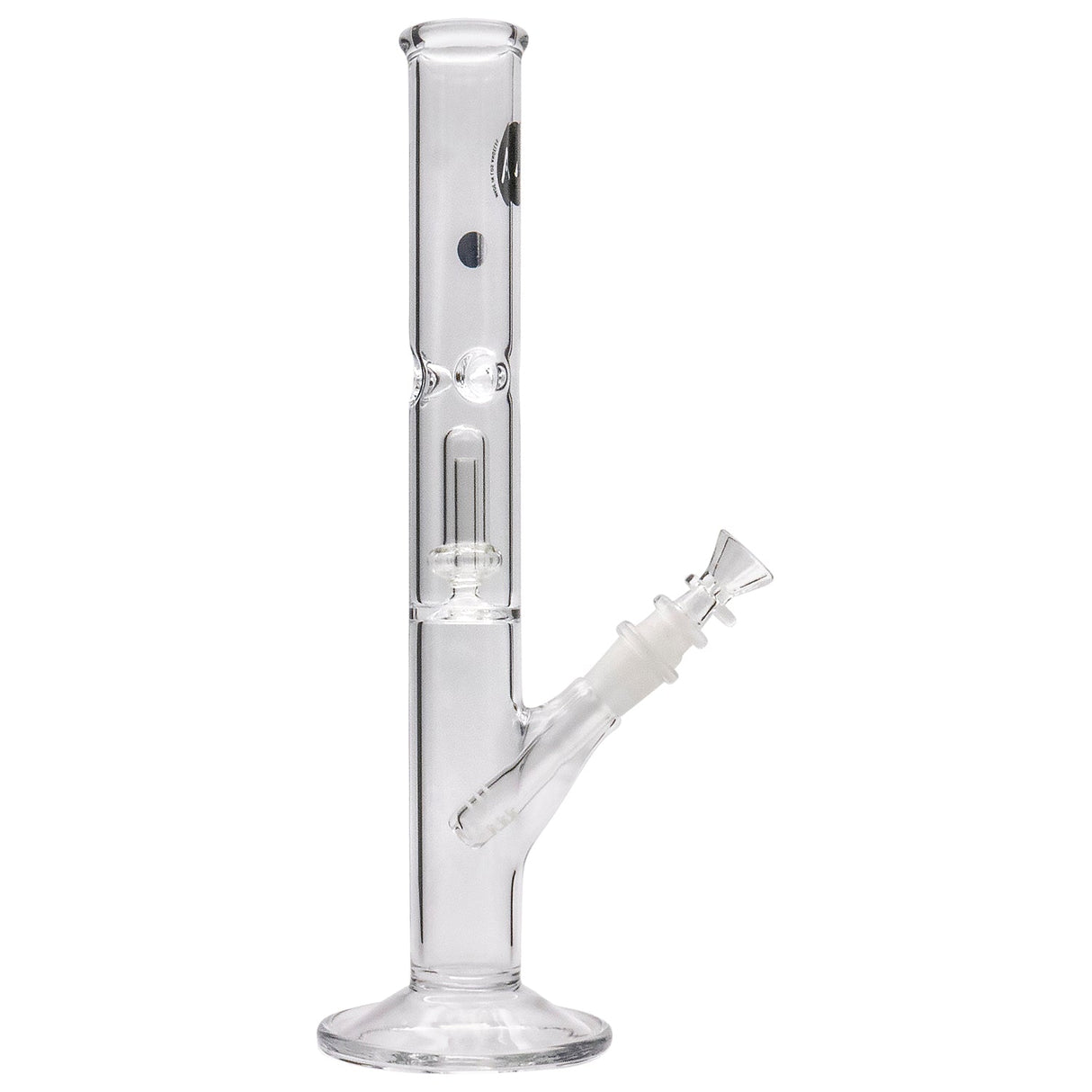 LA Pipes Straight Bong with Single Showerhead Perc, 18mm Female Joint, Front View