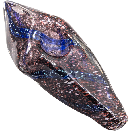 LA Pipes Sparkle Gem Stone Glass Pipe, 3.5" Borosilicate, Side View, for Dry Herbs, USA Made
