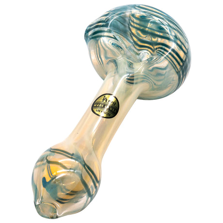 LA Pipes Spoon Hand Pipe in Aqua, Fumed Color Changing Borosilicate Glass, Standard Size