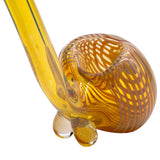 LA Pipes Spoon Hand Pipe in Borosilicate Glass with Swirl Design, Close-up Side View