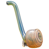 LA Pipes Spoon Hand Pipe in Borosilicate Glass with Swirl Design - Side View