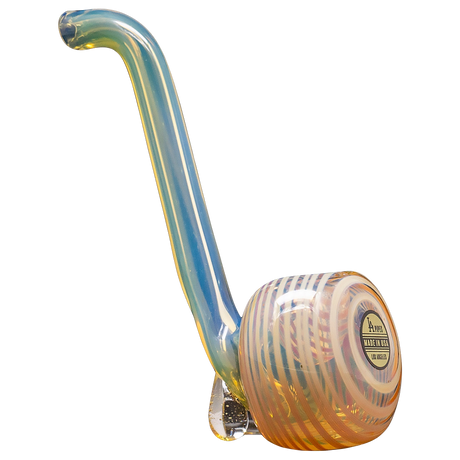 LA Pipes Spoon Hand Pipe in Borosilicate Glass with Swirl Design - Side View