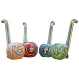 LA Pipes Borosilicate Glass Spoon Pipes in Various Swirled Colors - Front View