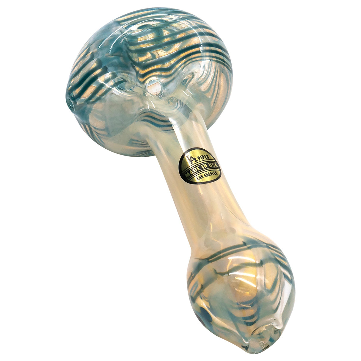 LA Pipes Spoon Hand Pipe in Fumed Color Changing Borosilicate Glass - Standard Size