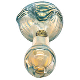 LA Pipes Spoon hand pipe in fumed color changing borosilicate glass, standard size, top view
