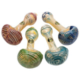 LA Pipes Spoon hand pipes in fumed color changing borosilicate glass, standard size, top view