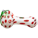 LA Pipes "Spotted Poison Frog" Spoon Glass Pipe, 4" Compact Borosilicate, Side View
