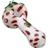 LA Pipes "Spotted Poison Frog" Spoon Glass Pipe, 4" Borosilicate, Portable Design