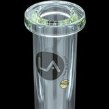 LA Pipes "Squared Up" 9mm Thick Beaker Bong, Clear Borosilicate Glass, 16" Tall - Front View